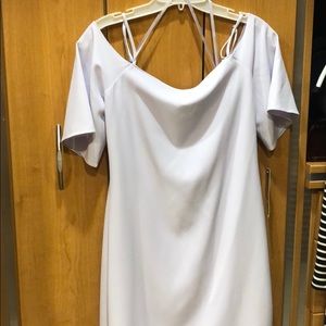 Lilac mini dress sz 8, zipper back, cap sleeves